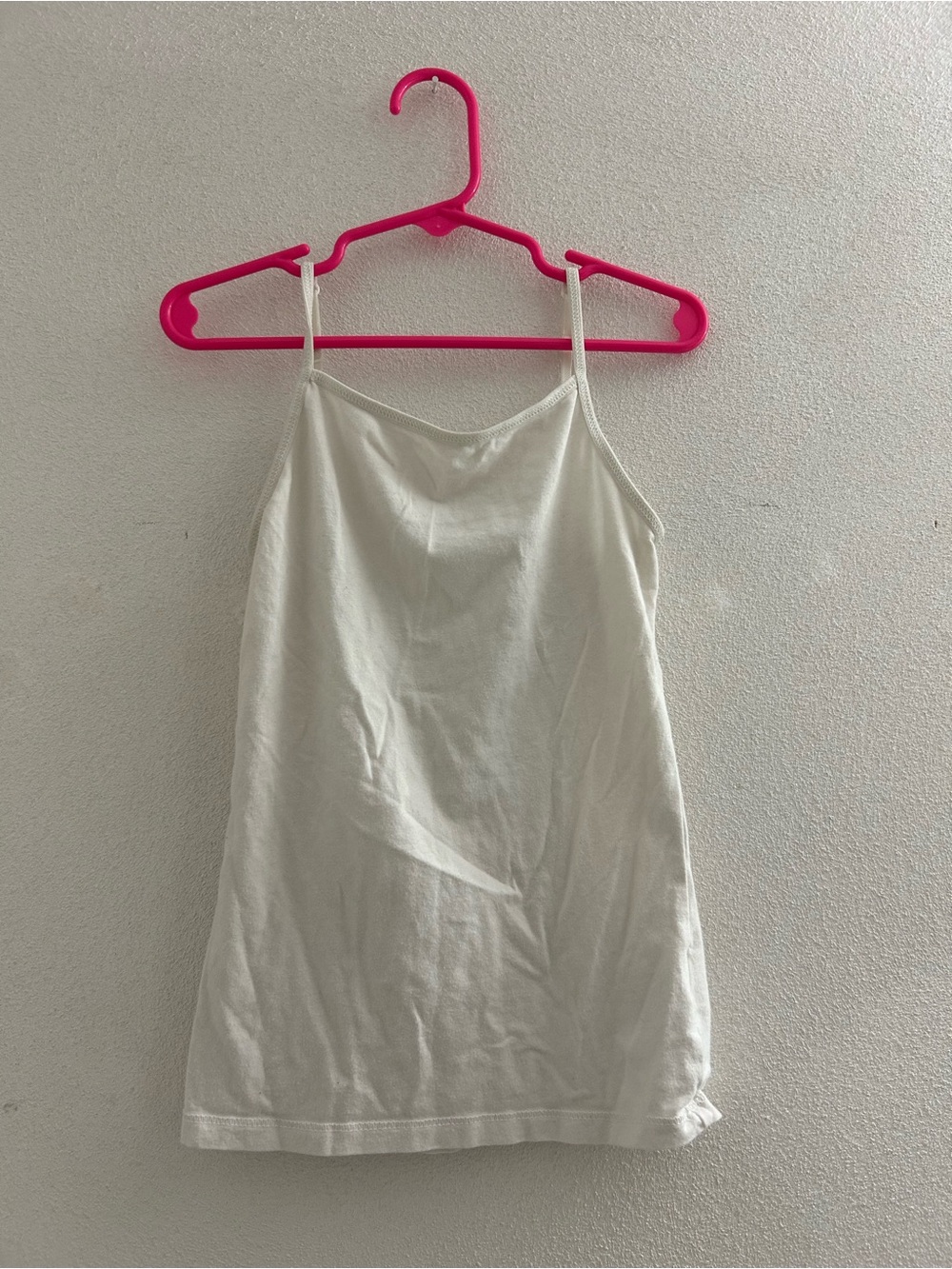 Girl’s White Spaghetti Strap Tank Top